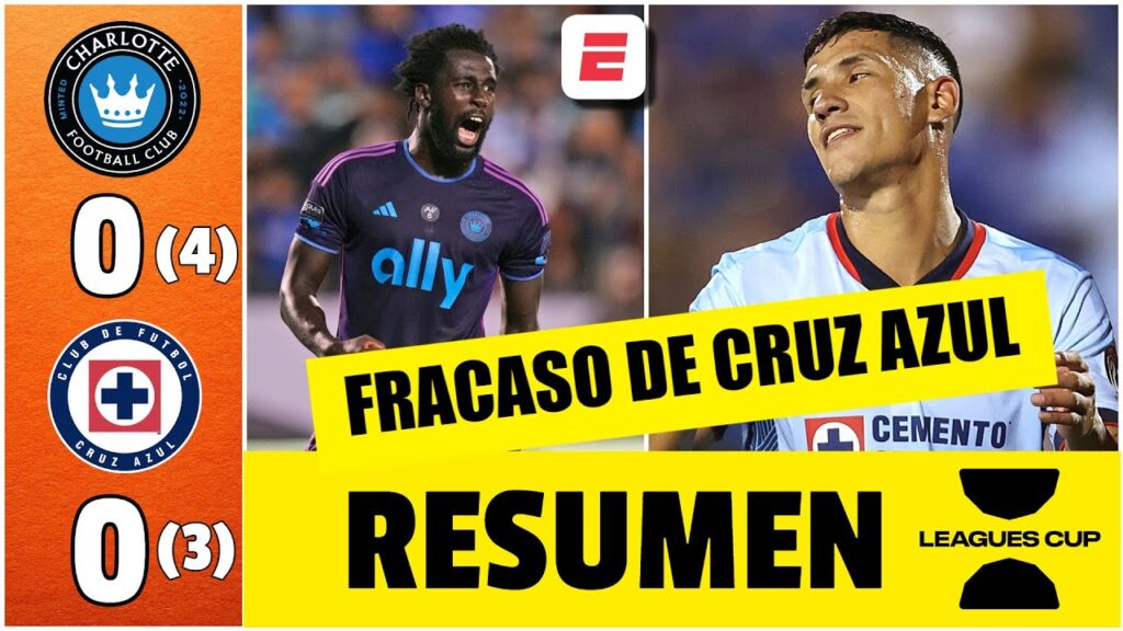 CRUZ AZUL, ELIMINADO. Cayó en penales ante Charlotte. Uriel Antuna falló su cobro | Leagues Cup 2023