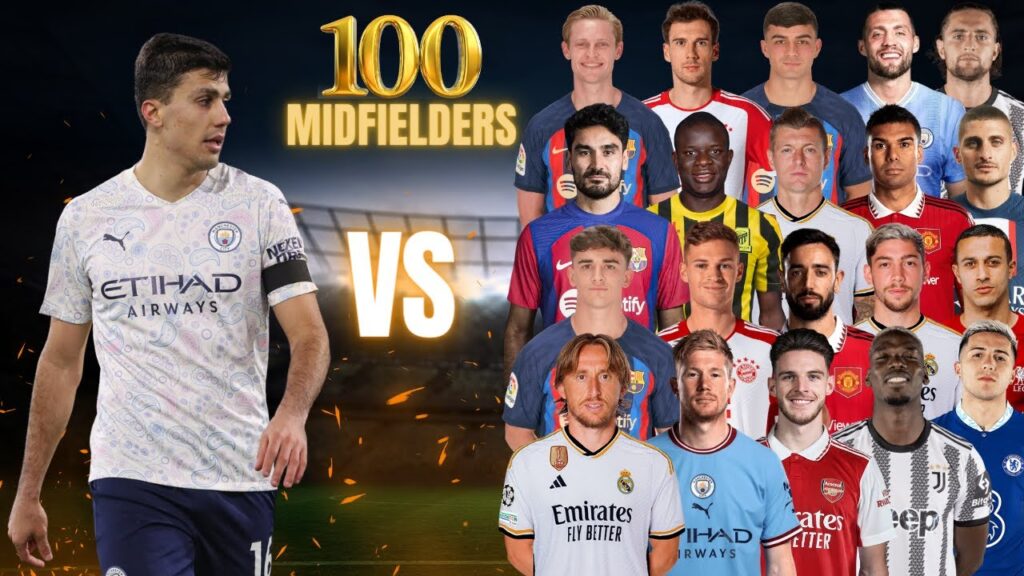 Rodri 🆚 💯 Midfielders 💥De Bruyne Modric Casemiro Bellingham Pedri Gavi Mount Fernandes Declan Rice💪