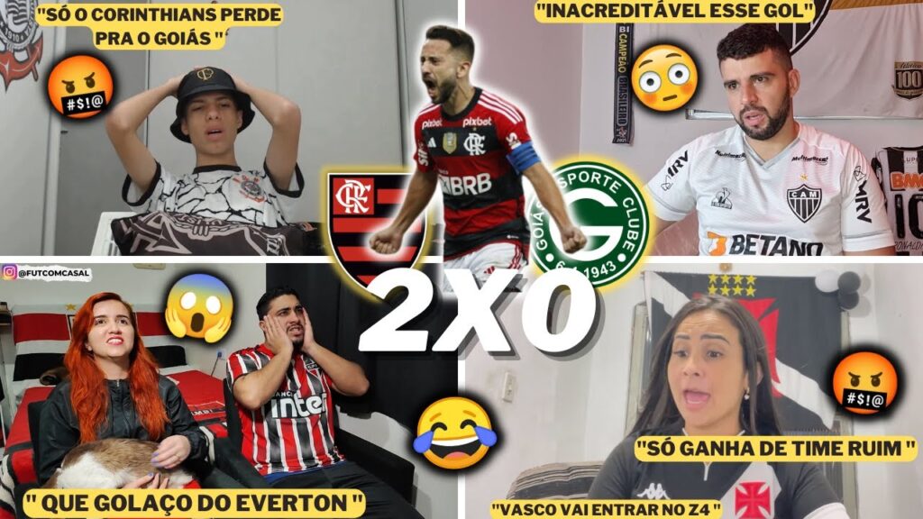REAÇÕES DOS RIVAIS SECANDO O MENGÃO - FLAMENGO 2X0 GOIÁS - GOLAÇO DO EVERTON RIBEIRO- BRASILEIRÃO