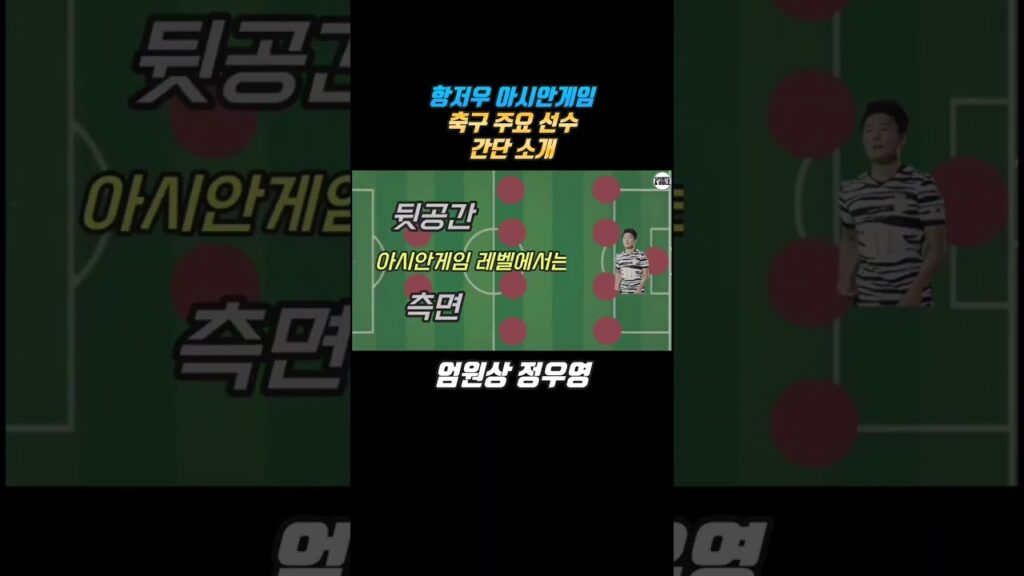항저우 아시안게임 축구대표팀 주요 선수 간단 정리 (엄원상 정우영)