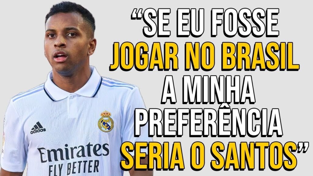 Rodrygo Góes dizendo que a prefere jogar no Santos se voltar ao Brasil Rodrygo Góes dizendo que a prefere jogar no Santos se voltar ao Brasil