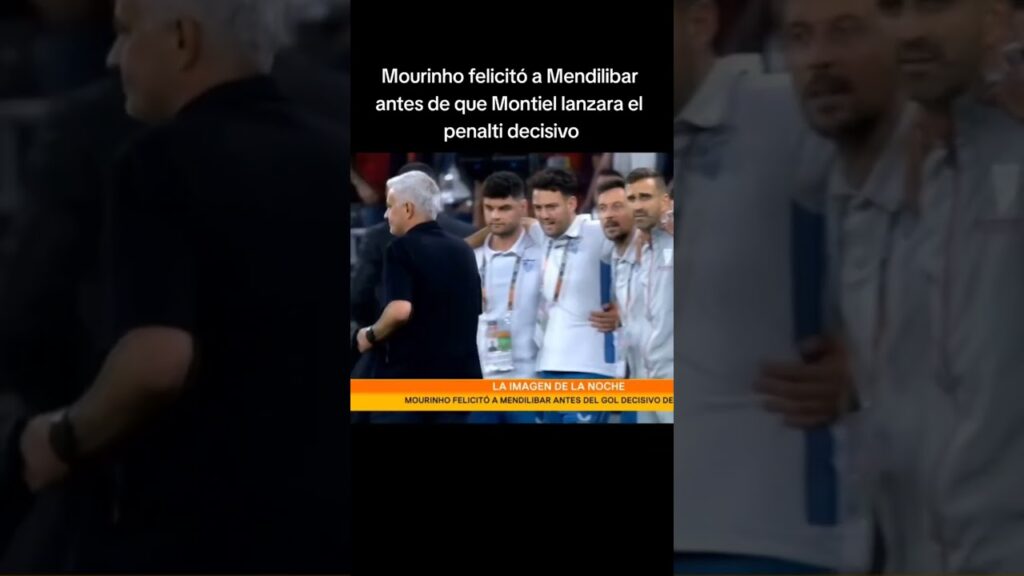 ¡Mourinho felicitó al Sevilla antes del penal de Montiel!
