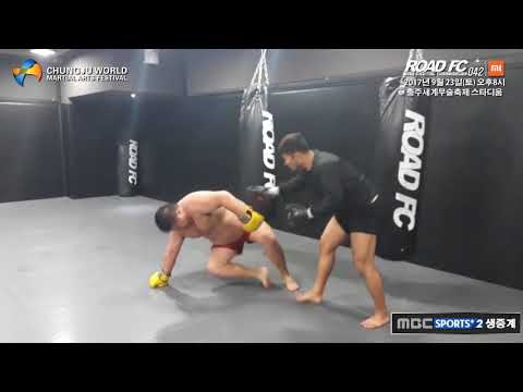 XIAOMI ROAD FC 042 AORIGELE(아오르꺼러) TRAINING WITH KWON A-SOL(권아솔)&MYUNG HYUN-MAN(명현만)