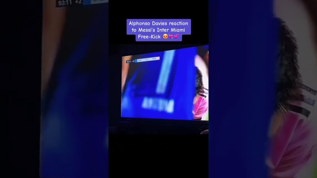 Alphonso Davies reaction to Messi’s Inter Miami Free-Kick