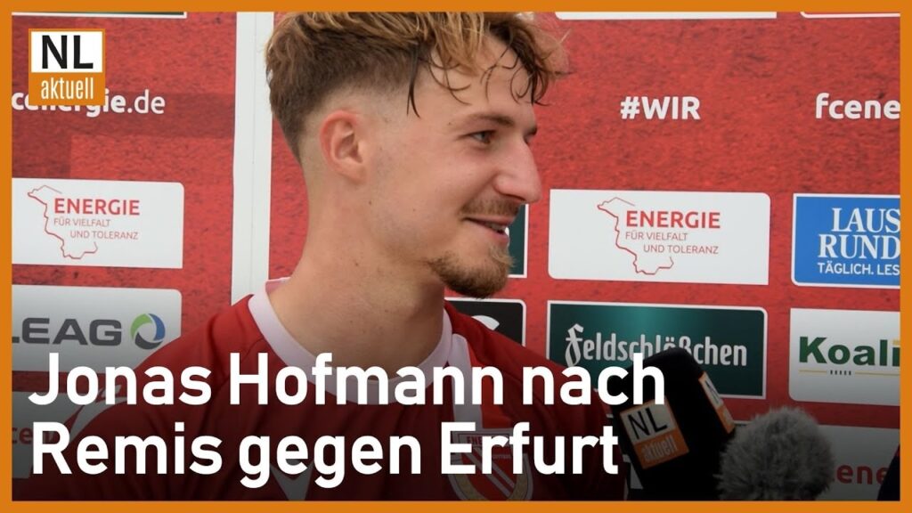 FC Energie Cottbus | Jonas Hofmann nach 1:1 Unentschieden gegen Rot-Weiß Erfurt [NL-Kurztalk]