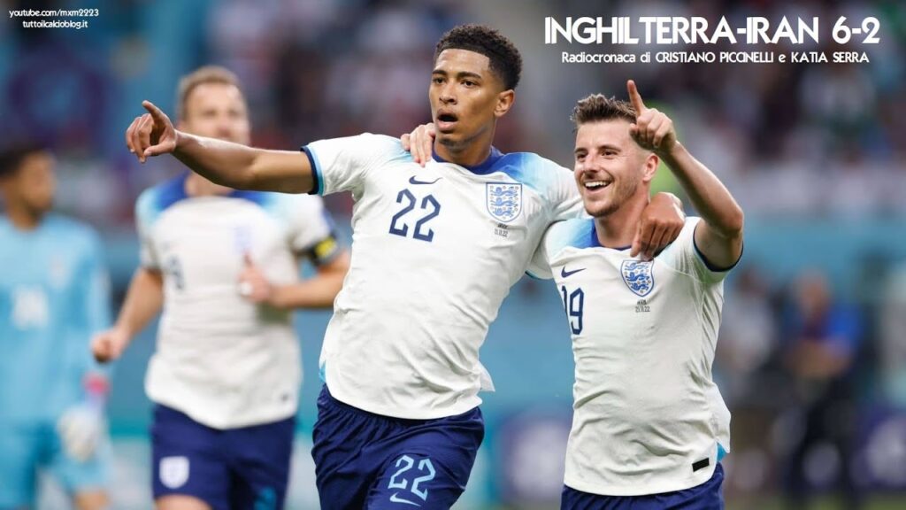 INGHILTERRA-IRAN 6-2 - Radiocronaca di Cristiano Piccinelli (21/11/2022) MONDIALI (Radio 1 Sport)