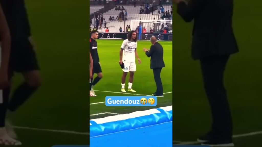 The moment Mattéo Guendouzi was told his home was burgled during Marseille vs Leverkusen