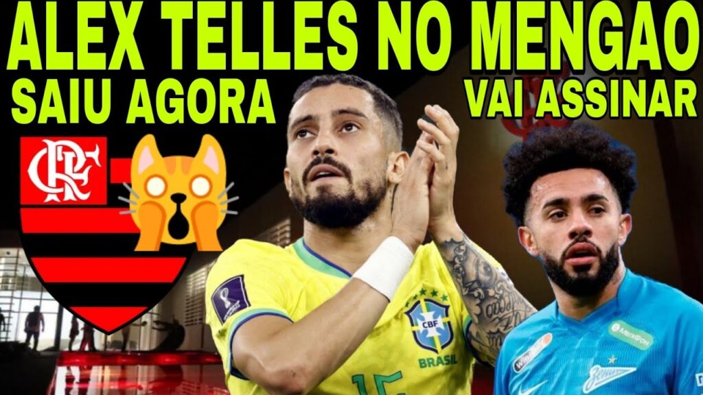 URGENTE! ALEX TELLES REFORÇO SURPRESA NO FLAMENGO! VIAGEM POR CLAUDINHO!