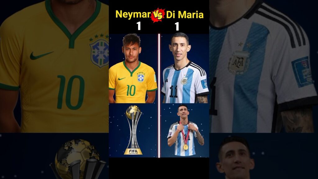নেইমার Vs ডি মারিয়া কার ট্রফি বেশি ? ।। Neymar Jr Vs Angel Di Maria All Trophies #shorts