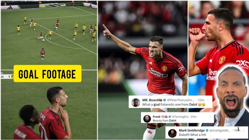 😱UNBELIEVABLE STRIKE FROM DIOGO DALOT ! POPULAR REACTIONS TO DALOT'S CRACKING GOAL VS DORTMUND