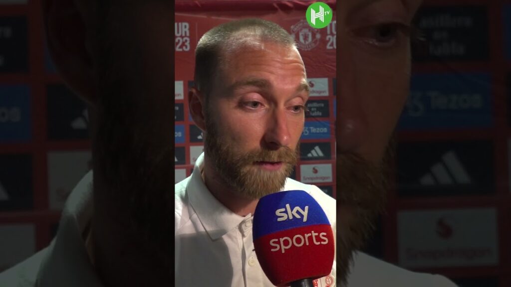 Christian Eriksen REVEALS MORE on Man Utd TOP target Rasmus Højlund! 🧐 #shorts