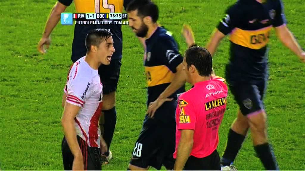 La expulsión de Funes Mori. River 1 - Boca.1 Fecha 10. Torneo Primera División 2014. FPT.
