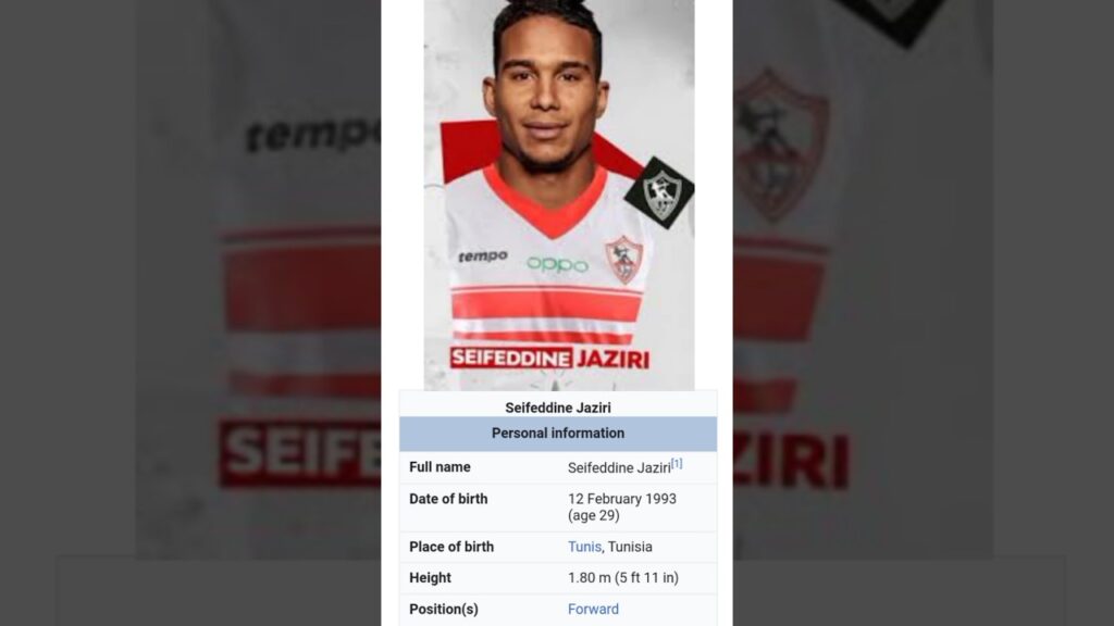 biography of Seifeddine Jaziri football player. || #shorts || #footballshorts Tunisia biography of Seifeddine Jaziri football player. || #shorts || #footballshorts Tunisia