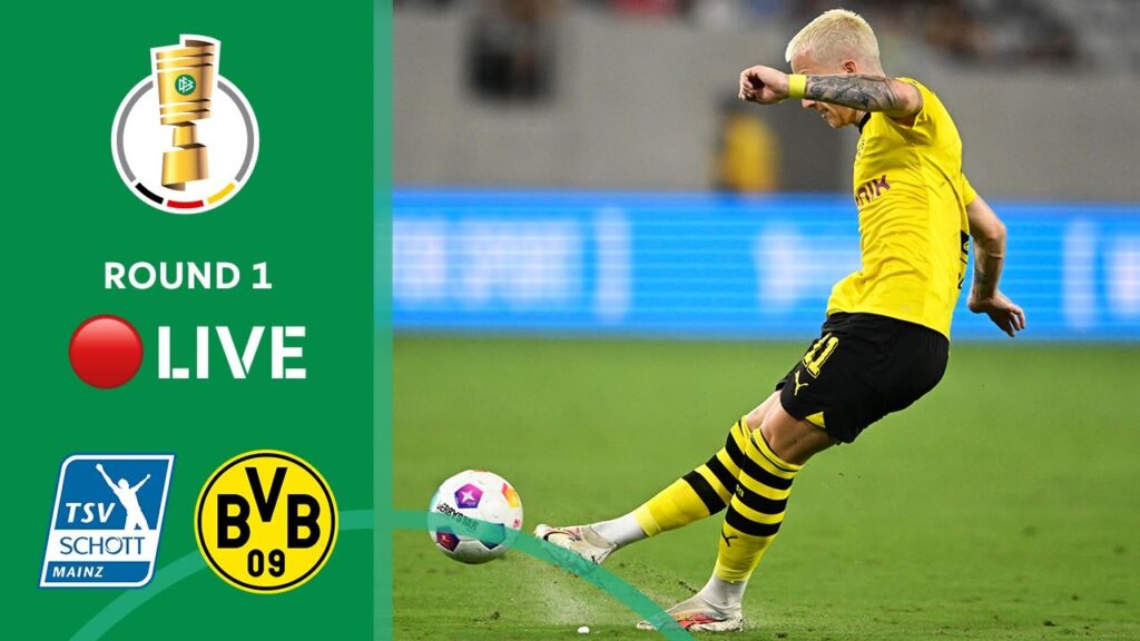 LIVE 🔴 TSV Schott Mainz vs. Borussia Dortmund | DFB-Pokal 2023/24 - Round 1