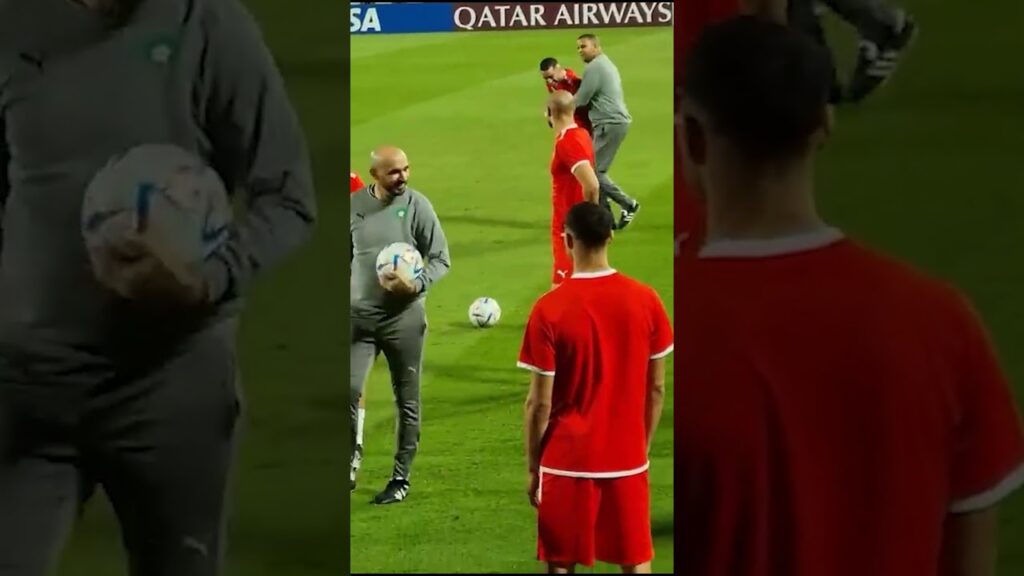 Funny moment world cup Hakim Ziyech vs Walid Regragui 😂🧙 #shorts