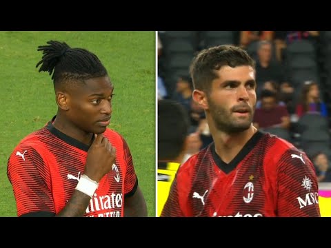 Christian Pulisic & Rafael Leao UNLUCKY Vs Barcelona 2023 1080i HD