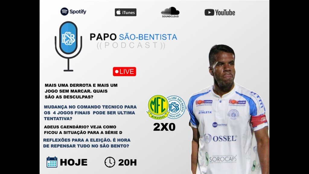 PAPO SÃO-BENTISTA PODCAST - PÓS JOGO MIRASSOL 2X0 SÃO BENTO