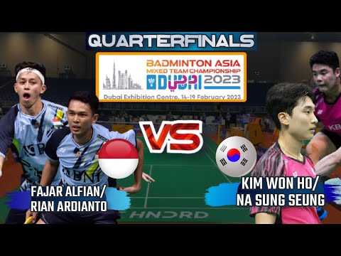 Fajar Alfian /Rian Ardianto vs Kim Won Ho/Na Sung Seung | Badminton Asia Mixed Team Championship2023
