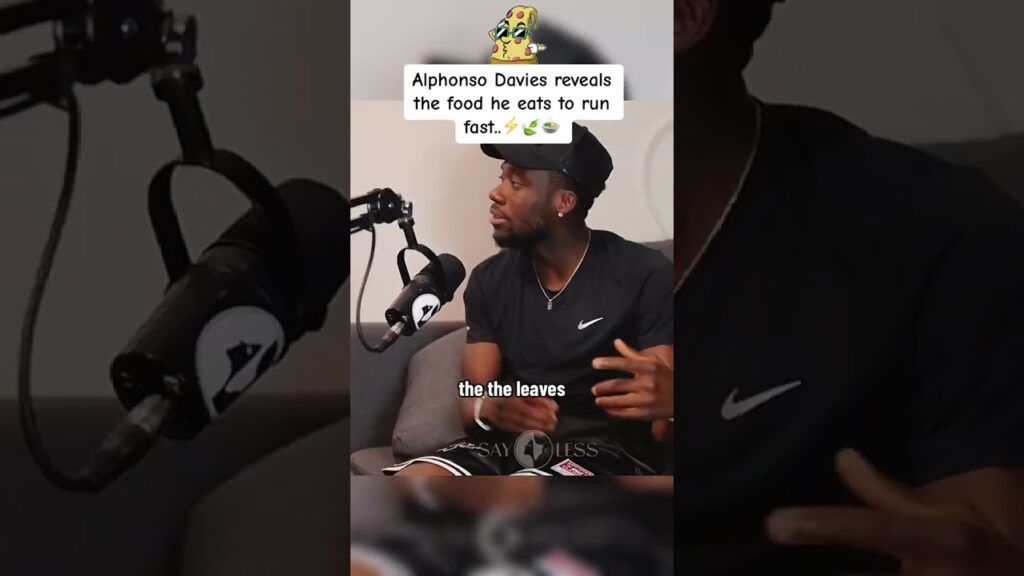Tip to run fast - 🍃🍲 || Alphonso Davies reveals the food he eats to run fast ⚡️🍃🍲 #alphonsodavies