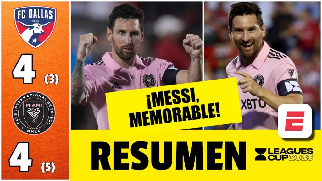 MESSI INVENCIBLE. Doblete y penal. INTER MIAMI ELIMINÓ al FC Dallas y avanzó a cuartos | Leagues Cup