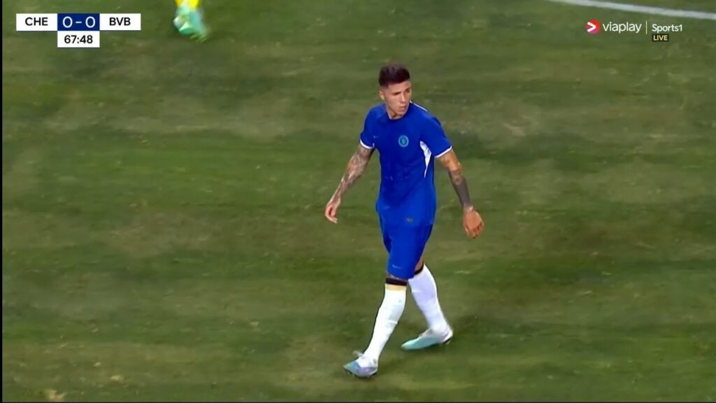 Enzo Fernandez vs Broussia Dortmund (3-08-2023) | Pre-Season Friendly