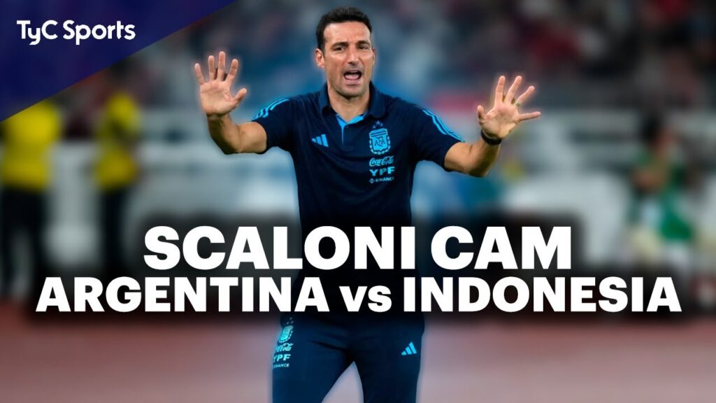 ASÍ VIVIÓ SCALONI EL TRIUNFO DE ARGENTINA VS INDONESIA 🔥 INDICACIONES, GRITOS, FESTEJOS Y MÁS ⚽