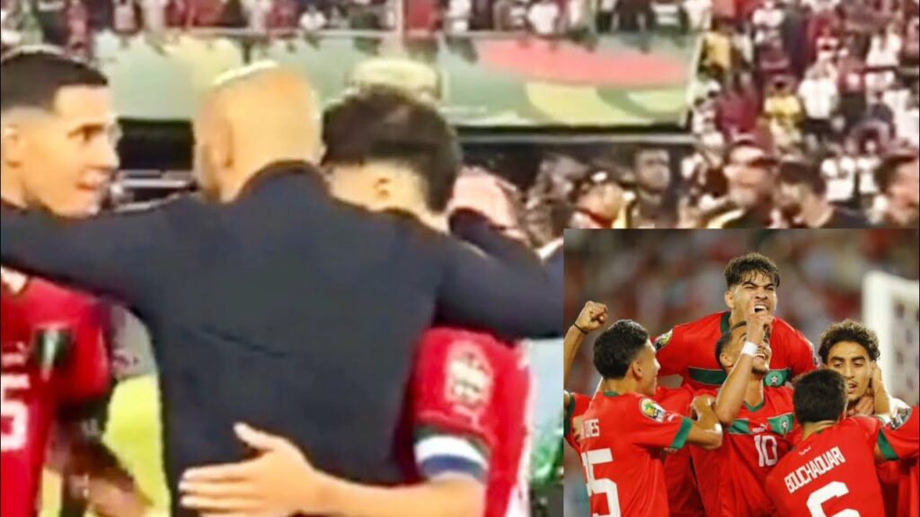 Can U23 la joie de Regragui après le sacre du Maroc Regardez