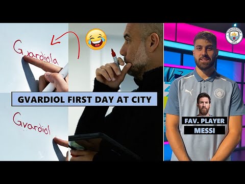 Joško Gvardiol 1st Day at Man City | Gvardiol's Idol is MESSI! 🙃🙃