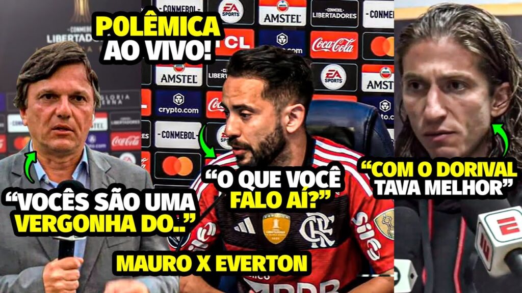 P0LÊMICA! MAUR0 CÉZAR DEBATE COM ÉVERTON RIBEIRO NA COLETIVA APÓS FAZER PERGUNTA DETONANDO JOGADORES