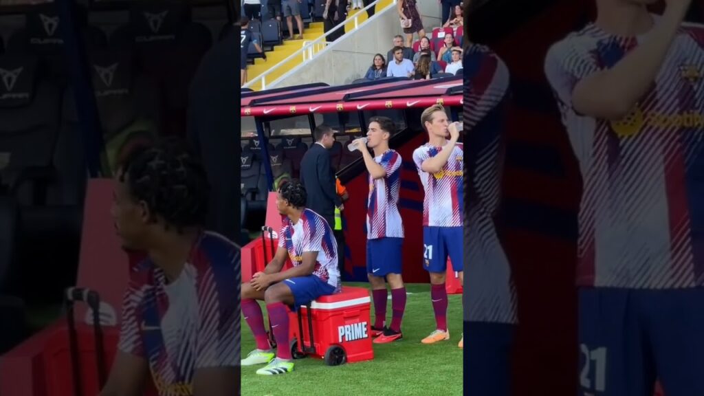 Pablo gavi's moment before the fcBarcelona vs Tottenham Hotspur match#shorts