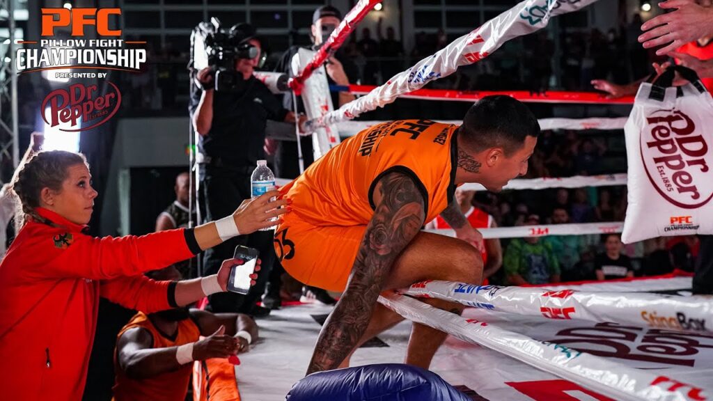 Every angle of Danilo Gurgel falling out of the ring: Pillow Fight Championship on ESPN8: The Ocho