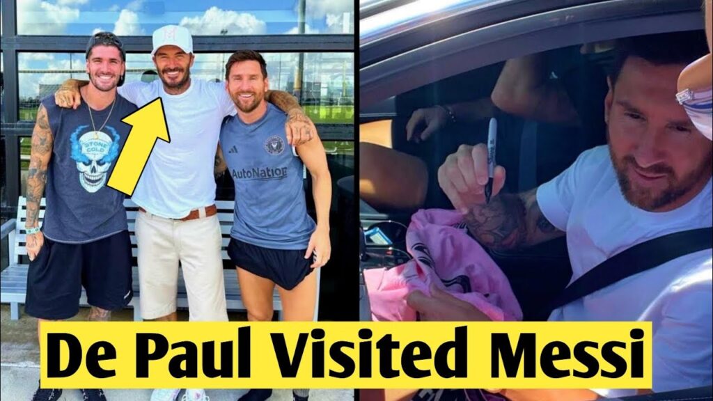 De Paul met Beckham and Messi at Inter Miami
