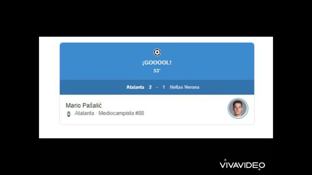 Gol de Mario Pašalić  Atalanta 2-1 Hellas Verona