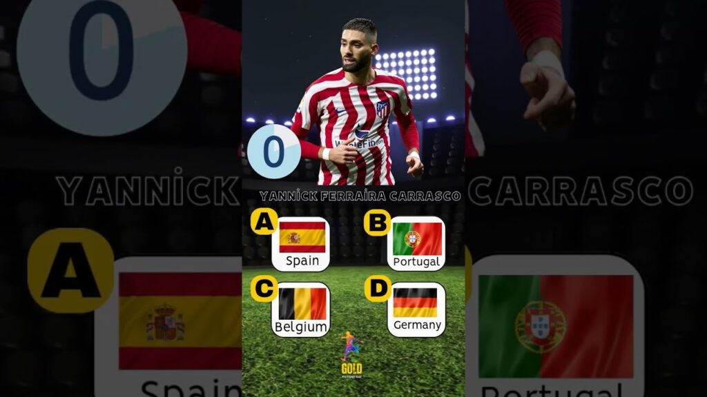 What country is Yannick Ferreira Carrasco a citizen of? | Gold Football Quiz 2023 #football