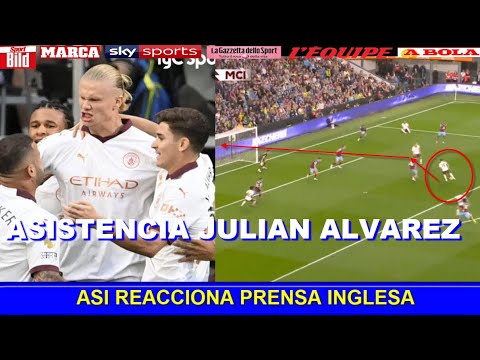 ASI REACCIONA PRENSA INGLESA a ASISTENCIA de JULIAN ALVAREZ BURNLEY vs MANCHESTER CITY PREMIER LEAGU ASI REACCIONA PRENSA INGLESA a ASISTENCIA de JULIAN ALVAREZ BURNLEY vs MANCHESTER CITY PREMIER LEAGU