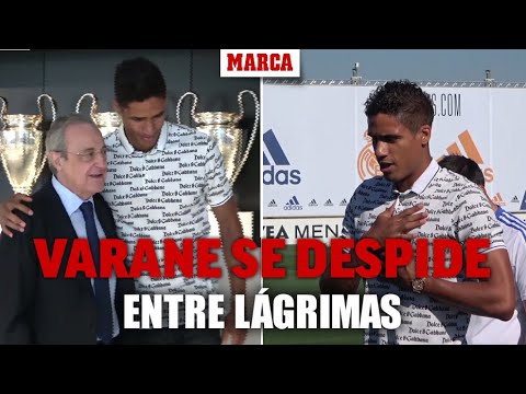 Varane se despide entre lágrimas: así fue su discurso a la plantilla, el abrazo de FlorentinoI MARCA