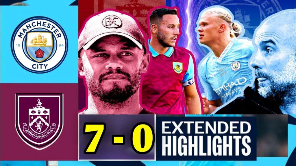 Man City vs Burnley 7-0 Hіghlіghts & All Goals 2023 | Haaland Hattrick | 🔥#Mancity #haaland