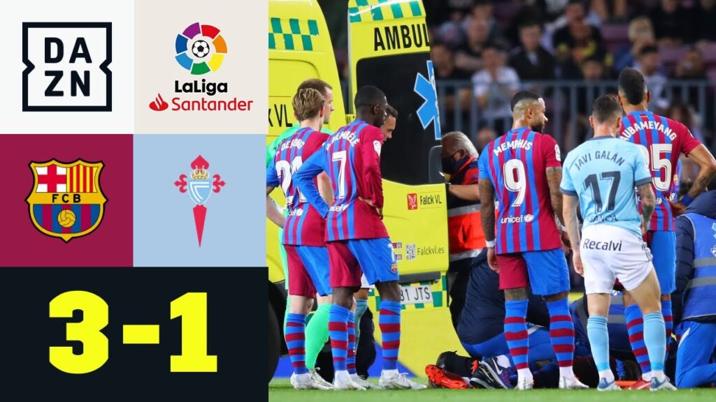 Große Sorgen um Araujo bei Barca-Sieg: FC Barcelona - Celta Vigo 3:1 | LaLiga | DAZN Highlights
