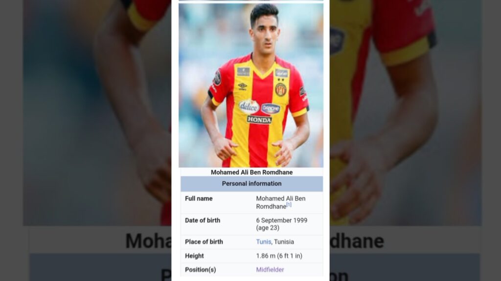 biography of Mohamed Ali Ben Romdhane football player. || #shorts || #footballshorts tunisia biography of Mohamed Ali Ben Romdhane football player. || #shorts || #footballshorts tunisia
