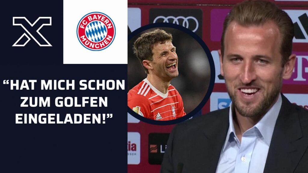 So lief Harry Kanes erste Begegnung mit Thomas Müller 😂 | FC Bayern | Bundesliga