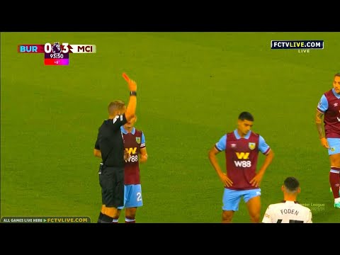 Anass Zaroury Red Card 🟥 Burnley vs Man City (0-3) All Goals and Extended Highlights