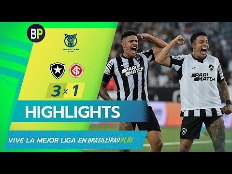 Botafogo vs. Internacional (resumen y goles) | Campeonato Brasileño de Serie A 2023 | #Jornada19