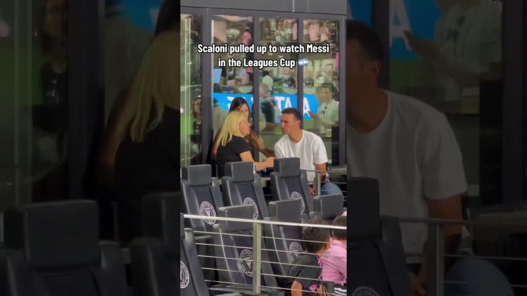 Argentina manager Lionel Scaloni in the house for Messi