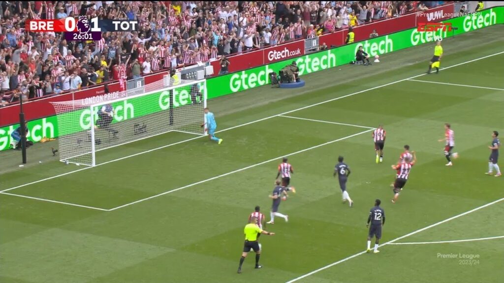 Bryan Mbeumo Penalty Goal | Brentford vs Tottenham 1-1 Extended Highlights | Premier League 2023/24