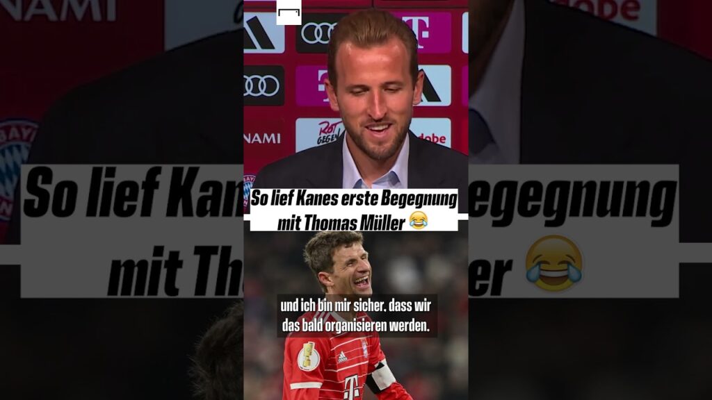 So lief Kanes erste Begegnung mit Thomas Müller 😂 #shorts #fcbayern