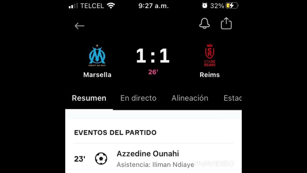 Gol de Azzedine Ounahi  Marsella 1-1 Reims  Ligue 1 Jornada 1