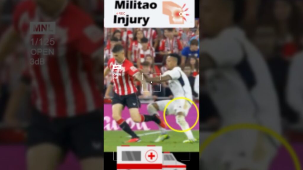 Moment militao injured 😱