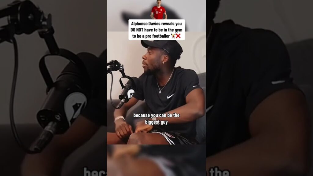 Alphonso Davies reveals you DO NOT have to be in the gym to be a pro footballer  #alphonsodavies