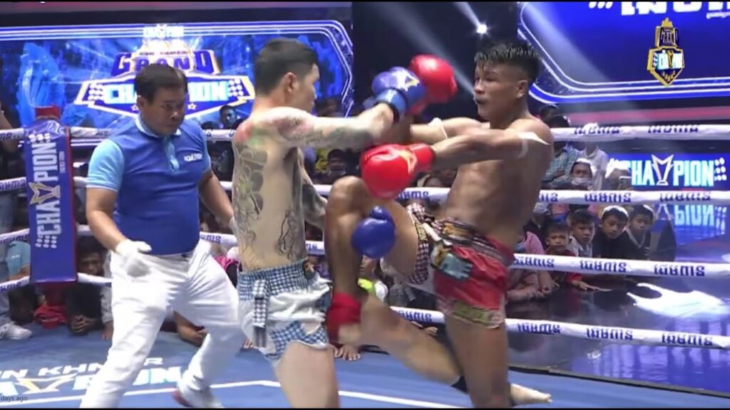 ALEX SANDRO VS CHORK SAVIN  , kun khmer grand champion , Cambodia VS Brazil Boxing 13 08 2023