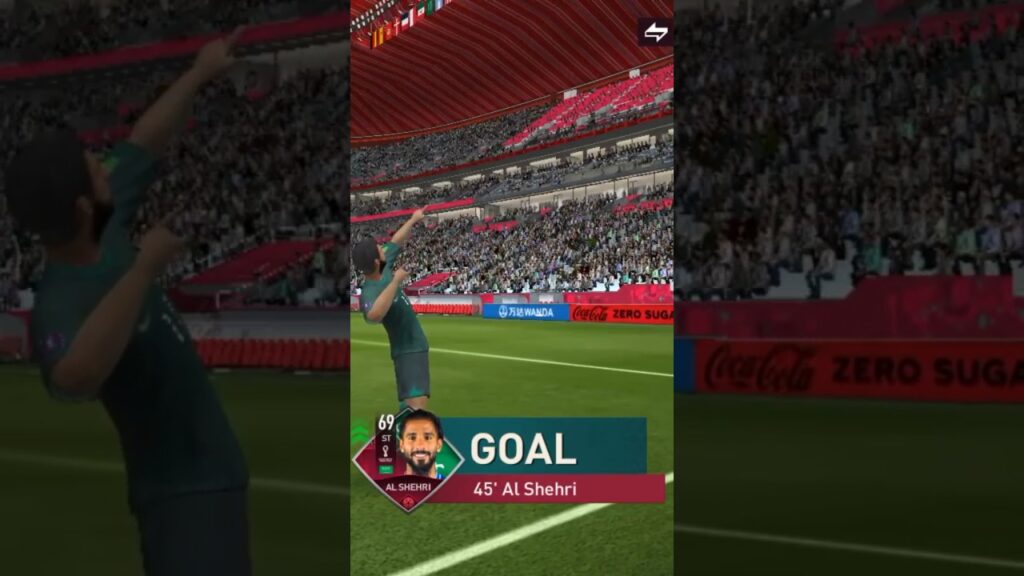 Al Shehri GOAL ⚽🥅 FIFA 22 world 🏆||Argentina vs Saudi Arabia #fifa22shorts #fifareels #messi#ronaldo